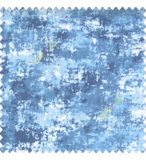 Blue white color texture finished watercolor print color splashes velvet background poly fabric main curtain